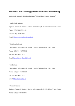 Metadata- and Ontology-Based Semantic Web Mining