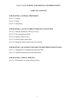School Turnaround and Improvement