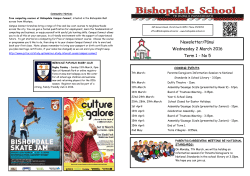 Newsletter/Pānui Wednesday 2 March 2016 Term 1