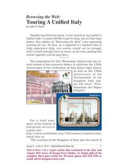Touring A Unified Italy