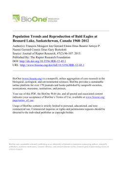 Population Trends and Reproduction of Bald Eagles at Besnard