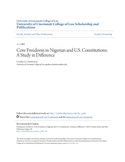 Core Freedoms in Nigerian and US Constitutions
