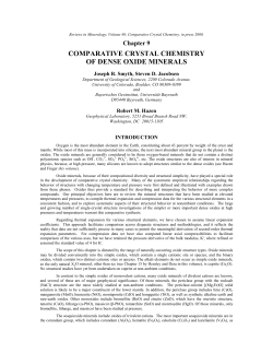 Comparative Crystal Chemistry of Orthosilicate and Dense Oxide