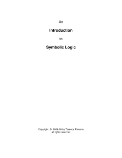Introduction Symbolic Logic