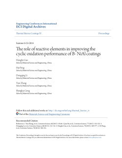 The role of reactive elements in improving the cyclic oxidation