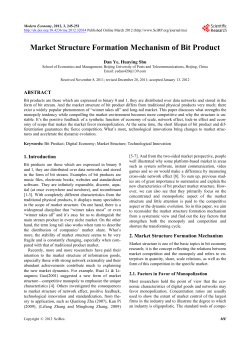 Market Structure Formation Mechanism of Bit Product
