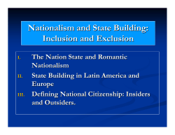 Nationalism and State Building