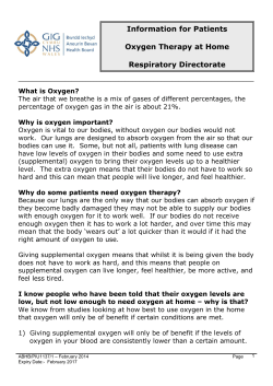 Oxygen Therapy at Home