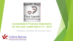 Awasis Agency of Northern Manitoba Financial Statements for the
