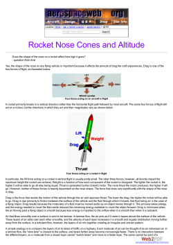 Aerospaceweb.org | Ask Us - Rocket Nose Cones and Altitude