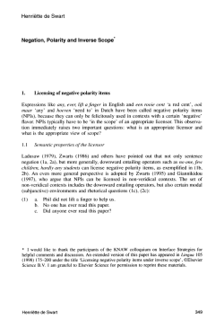 Negation, Polarity and Inverse Scope