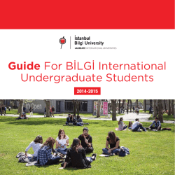 Guide For BİLGİ International Undergraduate Students