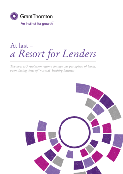 a Resort for Lenders - Grant Thornton Luxembourg