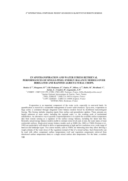 evapotranspiration and water stress retrieval