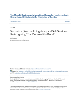 Semantics, Structural Linguistics, and Self-Sacrifice