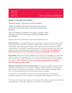 Applying to a Poetry Millay Colony Residency