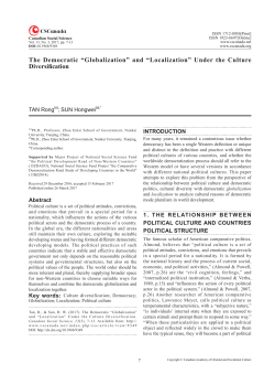 The Democratic &ldquo;Globalization&rdquo; and &ldquo;Localization