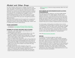 Alcohol and Other Drugs - University of Wisconsin Oshkosh