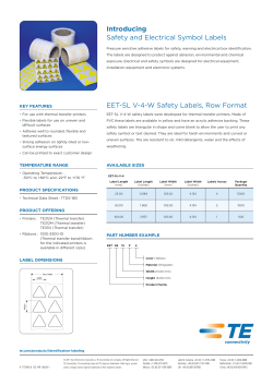 Safety and Electrical Symbol Labels Introducing EET-SL V-4