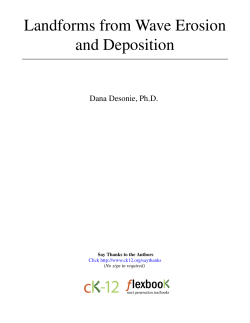 Landforms from Wave Erosion and Deposition