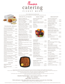 pickupmenu - Chick-fil-A Frankford Road | 972-732-6540