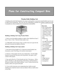 Plans for Constructing Compost Bins
