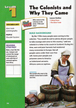 The Colonists and Why They Came - WW-P 4