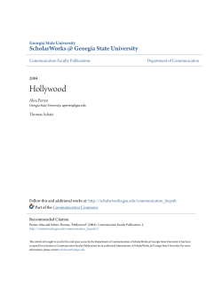 Hollywood - ScholarWorks @ Georgia State University