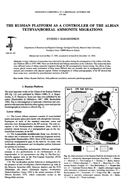 the russian platform as a controller of the albian tethyan/boreal