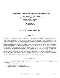 Dissolution of Magnesite and Dolomite in Simulated EAF Slags