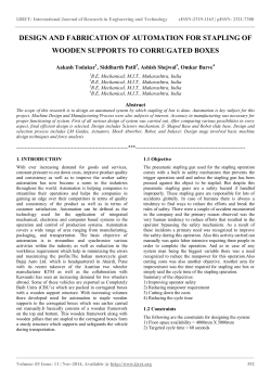 design and fabrication of automation for stapling of wooden
