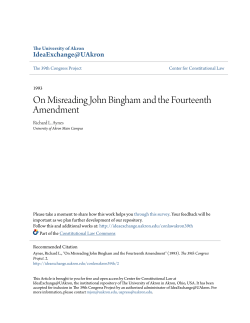 On Misreading John Bingham and the Fourteenth Amendment