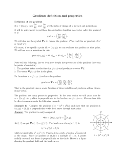 Gradient: definition and properties