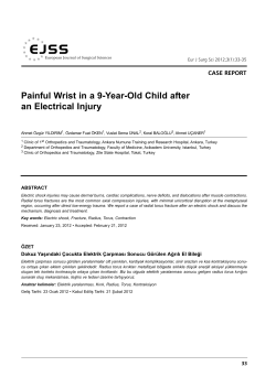 Painful Wrist in a 9-Year-Old Child after an Electrical Injury