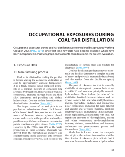 occupational exposures during coal-tar distillation