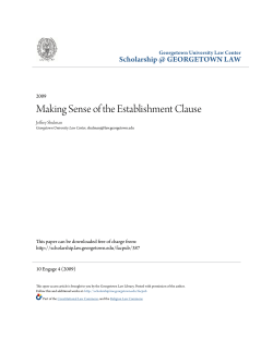 Making Sense of the Establishment Clause
