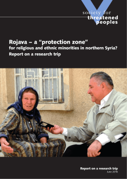 Rojava &ndash; a &ldquo;protection zone&rdquo; for religious and ethnic minorities in