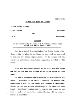 TIISO LENYORA APPELLANT VRS. R E X RESPONDENT
