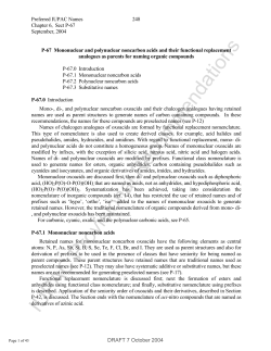 IUPAC Provisional Recommendations