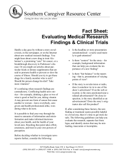 Evaluating Medical Research Findings and Clinical Trials