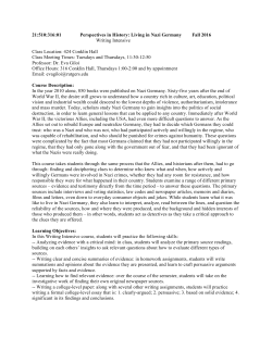 21:510:316:01 Perspectives in History: Living in Nazi Germany Fall