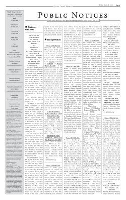 PuBLIC NOTICES - Daily Court Review