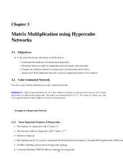 Matrix Multiplication using Hypercube Networks