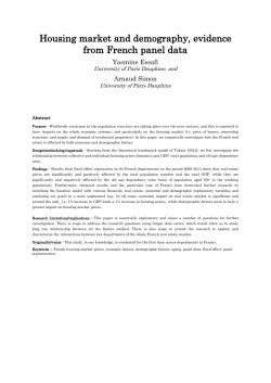 Housing market and demography, evidence from French panel data