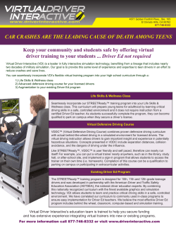 CAR CRASHES ARE THE LEADING CAUSE OF DEATH AMONG