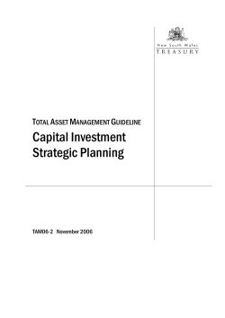 Capital Investment Strategic Planning (TAM06-2)