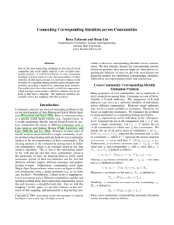 Connecting Corresponding Identities across Communities