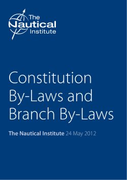 Constitution 2012 - The Nautical Institute