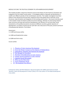 1 - Theories of Latin American Development 2