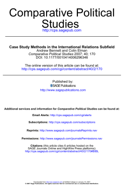 Bennett and Elman - Case Studies in IR File